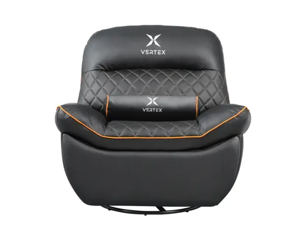 Vertex Throne Gaming Sofa Black/Orange PVC