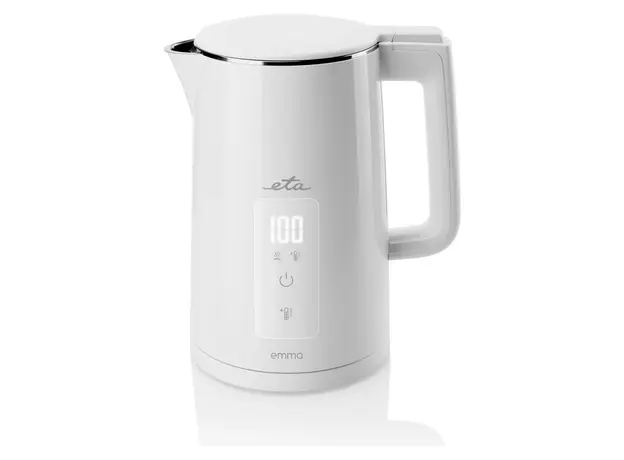 Electric Kettle ETA 559590010 Emma, 1.5L, 2200W, Temperature Control 40–100°C, White