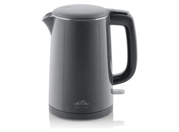 Electric Kettle ETA 859590020 Edita, 2200W, 1.5 L, Double Wall, Grey, 2 image