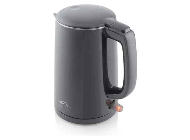 Electric Kettle ETA 859590020 Edita, 2200W, 1.5 L, Double Wall, Grey, 3 image