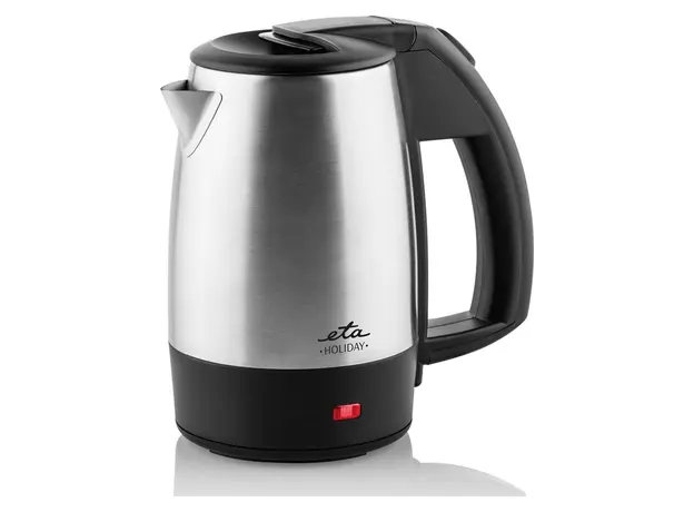 Electric Kettle ETA618890010 Holiday, 0.5 L, 1000W, Stainless Steel, Black/Silver