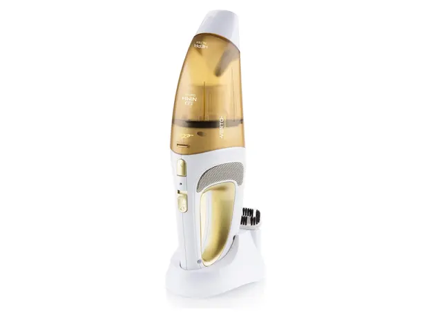 Handheld Vacuum Cleaner ETA 142390000 Verto II, Cordless, 9.6V NiMH, 400 ml, HEPA, White/Golden, 3 image