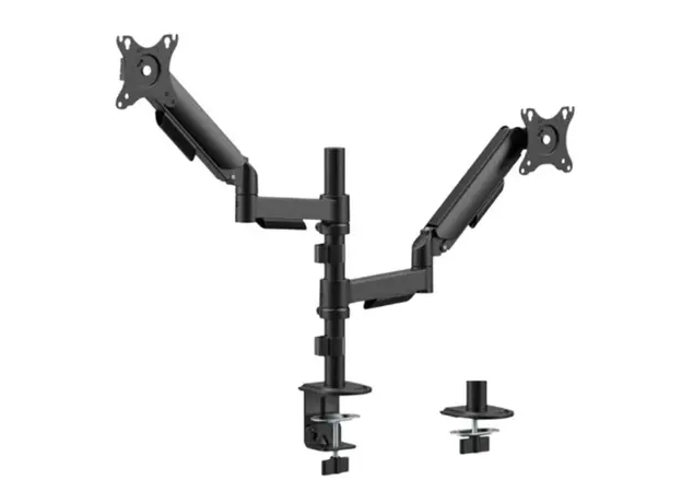 Monitor mount Gembird MA-DA2P-02 Adjustable desk 2-display Mounting Arm 17"-32" Black