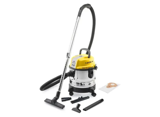 Vacuum Cleaner ETA 421190000 Fachmann, 1200W, 15L, Wet/Dry, Black/Yellow, 2 image