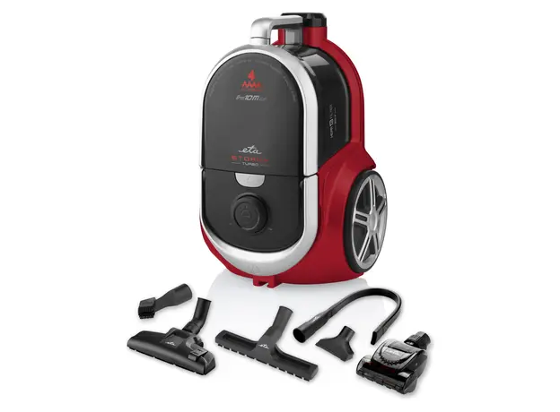 Vacuum Cleaner ETA Stormy Turbo 351790000, 800W, 2.2 L, HEPA H13, Turbo Brush, Black/Red