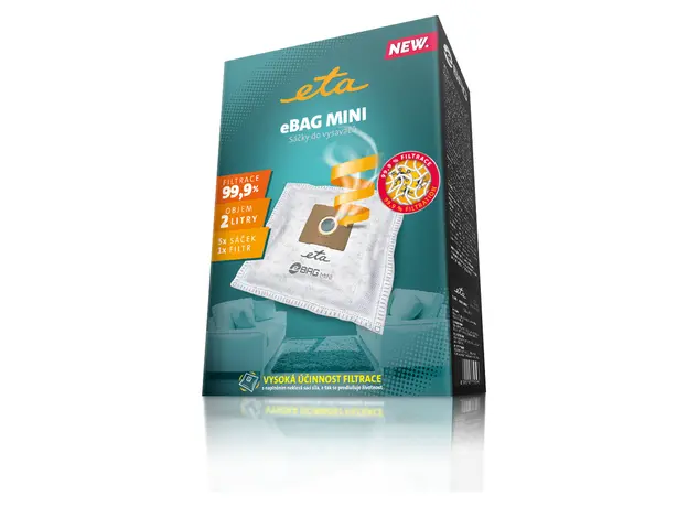 Vacuum Cleaner Bags ETA 960068030 eBag Original Mini, 2 L, 5 pcs + Motor Filter