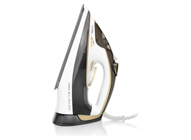 Steam Iron ETA 127490000 Clara, 2600W, Ceramic Soleplate, 360 ml, White/Gold, 3 image