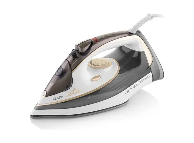 Steam Iron ETA 127490000 Clara, 2600W, Ceramic Soleplate, 360 ml, White/Gold