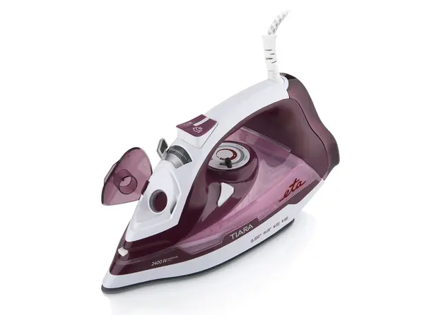 Steam Iron ETA126990000 Tiara II, 2400W, Eloxium Soleplate, 450 ml, 130 g/min, Purple, 5 image