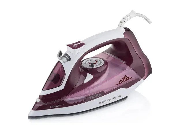 Steam Iron ETA126990000 Tiara II, 2400W, Eloxium Soleplate, 450 ml, 130 g/min, Purple