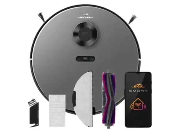 Robot Vacuum Cleaner ETA Aurum 524190000, 3D laser, mopping, 5200mAh, Grey, 3 image
