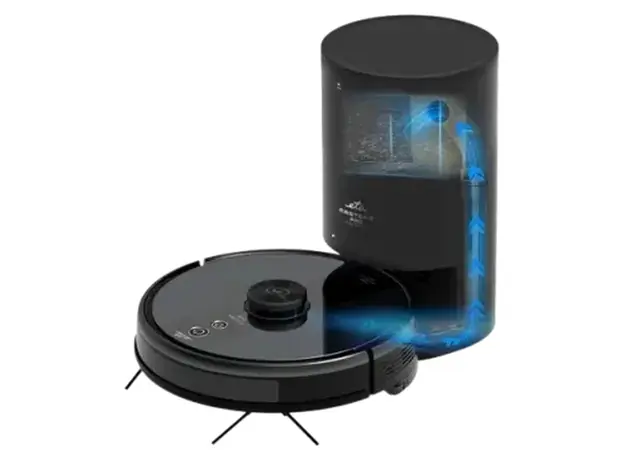 Robot Vacuum Cleaner ETA Master 2 Pro 622990000, mopping, auto-empty station, 5200mAh, Black, 4 image