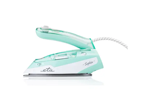 Travel Steam Iron ETA127190000 Sophia, 1100W, 80 ml, Ceramic Soleplate, White/Turquoise, 3 image