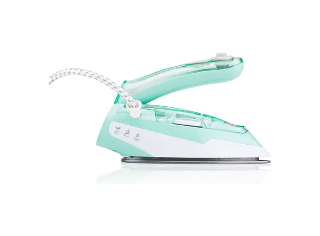 Travel Steam Iron ETA127190000 Sophia, 1100W, 80 ml, Ceramic Soleplate, White/Turquoise, 4 image