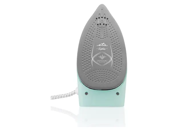 Travel Steam Iron ETA127190000 Sophia, 1100W, 80 ml, Ceramic Soleplate, White/Turquoise, 6 image