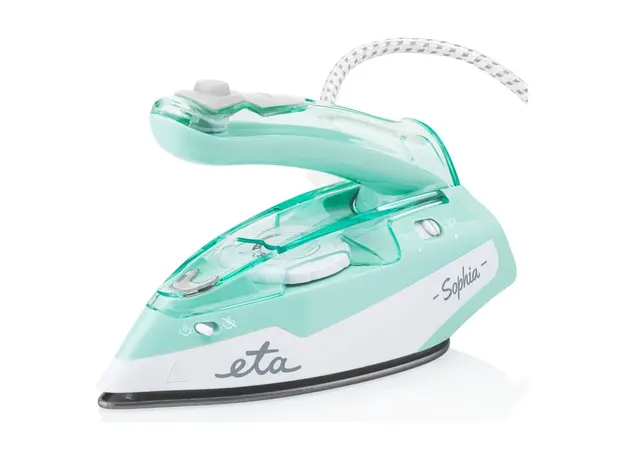 Travel Steam Iron ETA127190000 Sophia, 1100W, 80 ml, Ceramic Soleplate, White/Turquoise