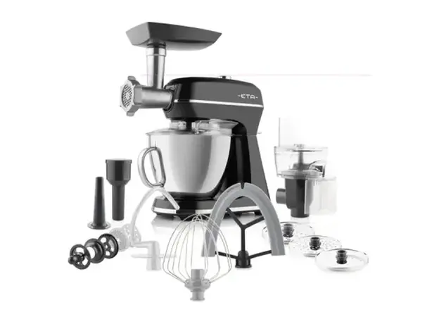 Kitchen Machine ETA Gratus Storio II 204390030, 1200W, 5 L, with meat grinder, Black, 6 image