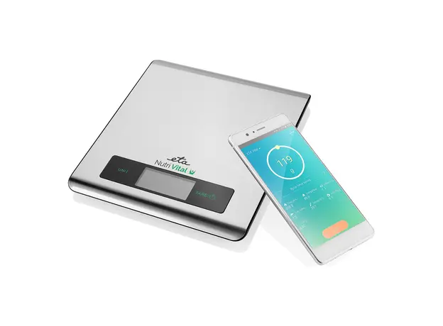 Kitchen Scale ETA 079090000 Nutri Vital, Smart, Bluetooth, 5 kg / 1 g, Stainless Steel, 3 image