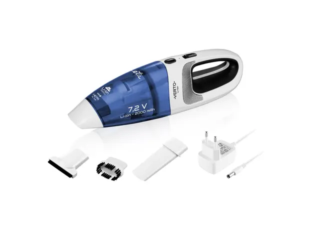 Cordless Handheld Vacuum Cleaner ETA144290000 Verto Li-ion, 7.2V, 15 min, Dry/Wet, HEPA, White/Blue