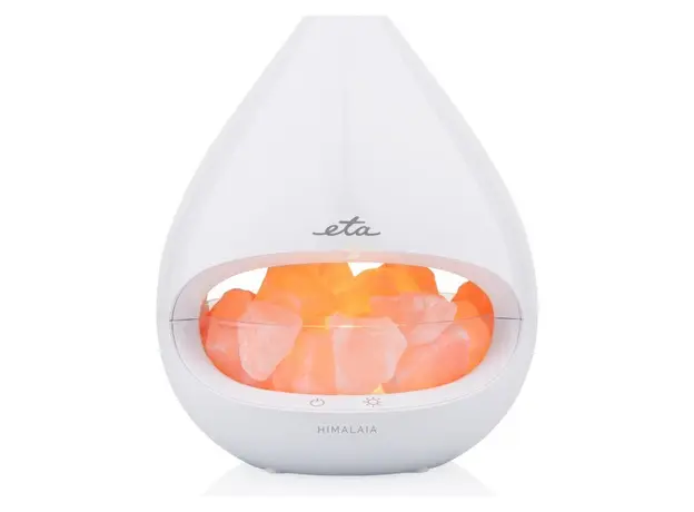 Aroma Diffuser ETA 563490000 Himalaia, Ultrasonic Humidifier, Salt Lamp, 160 ml, 15 m², White
