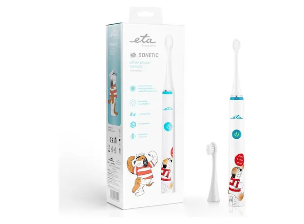 Kids Electric Toothbrush ETA 070690000 Sonetic Kids, Sonic, 4 Modes, IPX7, White / blue, 4 image