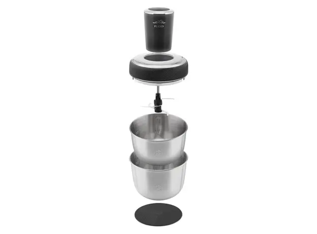 Food Chopper ETA 407990000 Flexo, 350W, 1.5L + 0.8L Stainless Steel Bowls, Black/Silver, 3 image