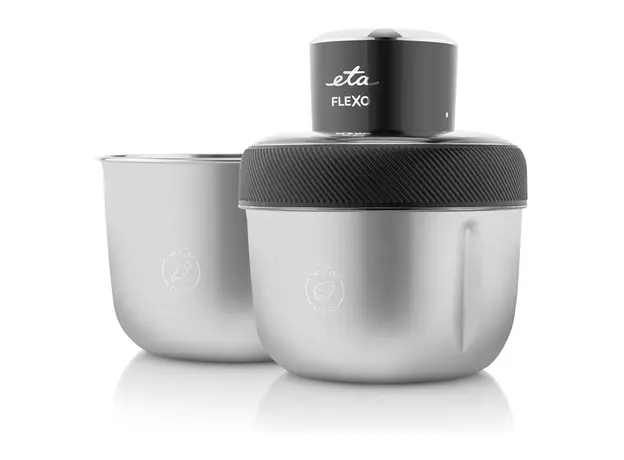 Food Chopper ETA 407990000 Flexo, 350W, 1.5L + 0.8L Stainless Steel Bowls, Black/Silver