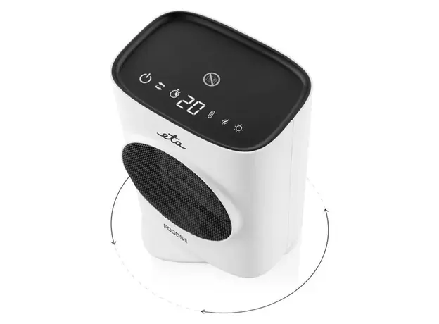 Electric Fan Heater ETA 462390000 Fogos II, PTC Ceramic, 1500W, Oscillation, Timer, White, 2 image