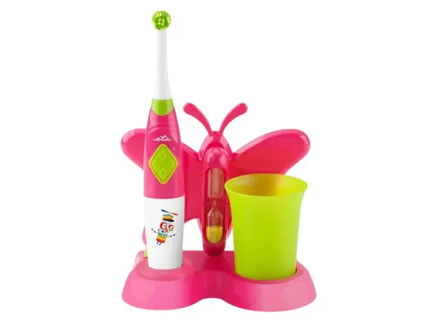 Electric Toothbrush ETA 129490070 Zubnička, Kids, 4500 oscillations/min, with Hourglass, Pink