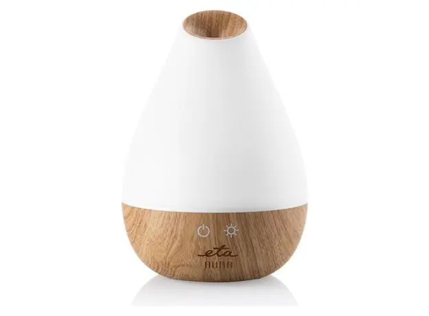 Air Humidifier ETA 763490000 Aura, Ultrasonic, 1.3L, 30 m², 16 h, Aromatherapy, White/Wood
