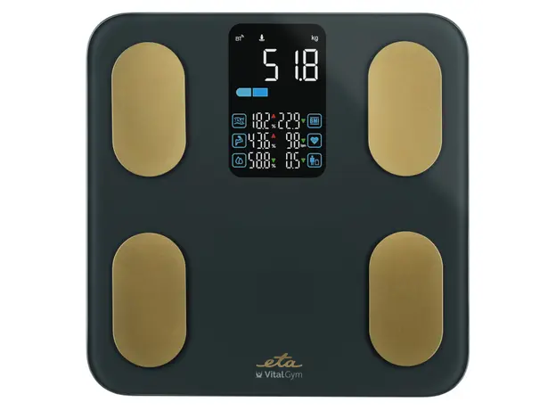 Smart Body Analysis Scale ETA 777990000 Vital Gym, Bluetooth, App, 200 kg, Grey