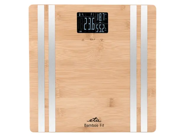 Body Analysis Scale ETA 177990000 Bamboo Fit, 180 kg, Bamboo Surface, Brown, 2 image