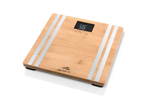Body Analysis Scale ETA 177990000 Bamboo Fit, 180 kg, Bamboo Surface, Brown