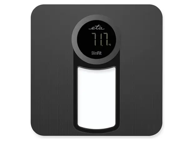 Bathroom Scale ETA 978190000 SlimFit, Digital, 150 kg, USB Charging, Black, 2 image
