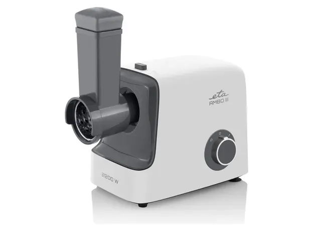 Meat Grinder ETA Ambo III 507590000, 2200W, 2.5 kg/min, Reverse, with Grater Attachment, White/Grey, 5 image