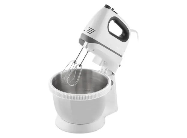 Hand Mixer with Bowl ETA 205290000 Crema II, 400W, 5 Speeds + Turbo, 3.6L Stainless Steel Bowl, White, 2 image