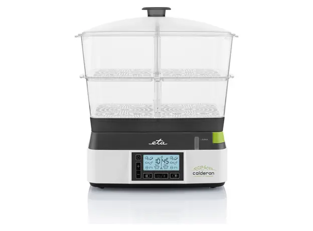 Food Steamer ETA Calderon II 113490010, 1800W, 11 L, 2 Containers, 6 Programs, LCD, Grey/White, 4 image