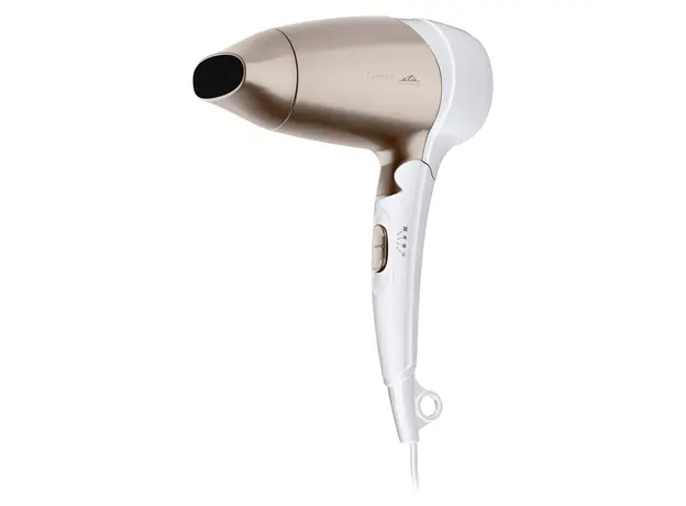 Travel Hair Dryer ETA632090020 Fenité, 1200W, Foldable Handle, White/Gold, 2 image