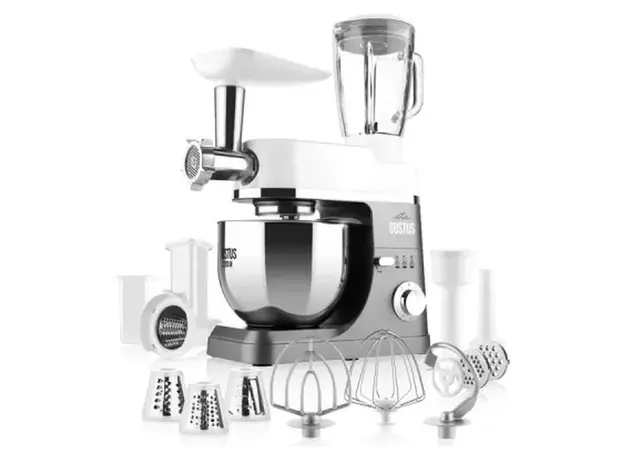Kitchen Machine ETA Gustus IV Gulliver 412890010, 1200W, 5.5 L, with meat grinder and blender, White/Grey, 6 image