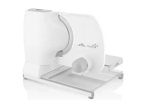 Food Slicer ETA Presto 209490000, 150W, 0-15 mm Slice Thickness, 170 mm Blade, White