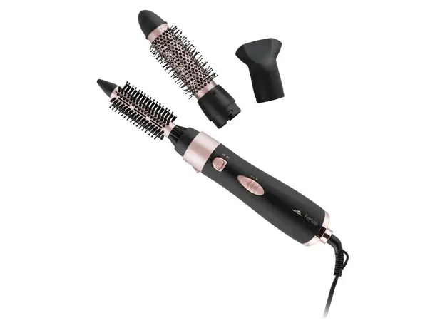 Hot Air Styler ETA 432190010 Fenité Black Edition, 1000W, 3 Attachments, Ionic, Black