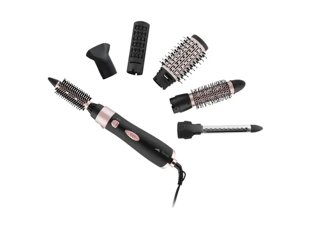 Hot Air Styler ETA 532190010 Fenité Black Edition, 1000W, 6 Attachments, Black