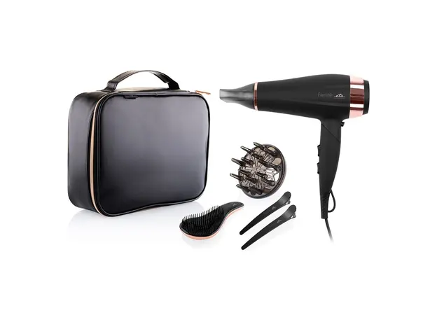 Hair Dryer ETA732090020 Fenité Black Edition, 2200W, Ionization, Diffuser, Gift Set, Black