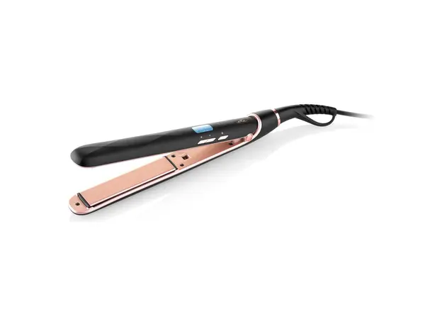 Hair Straightener ETA933690010 Fenité Black Edition, 45W, 150-230°C, Ceramic, LED Display, Gift Set, Black/Rose Gold, 2 image