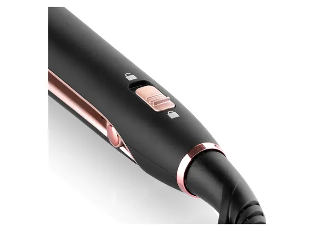 Hair Straightener ETA933690010 Fenité Black Edition, 45W, 150-230°C, Ceramic, LED Display, Gift Set, Black/Rose Gold, 4 image