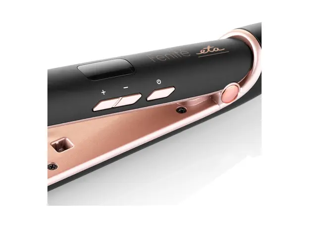 Hair Straightener ETA933690010 Fenité Black Edition, 45W, 150-230°C, Ceramic, LED Display, Gift Set, Black/Rose Gold, 5 image